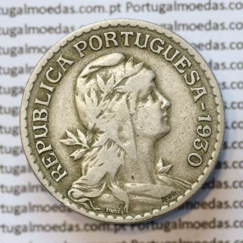 MOEDA DE UM ESCUDO (1$00) ALPACA 1930 MBC