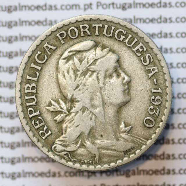 MOEDA DE UM ESCUDO (1$00) ALPACA 1930 MBC