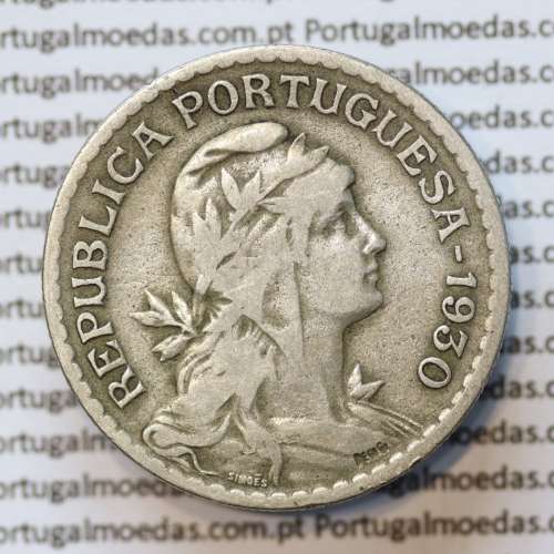 MOEDA DE UM ESCUDO (1$00) ALPACA 1930 MBC