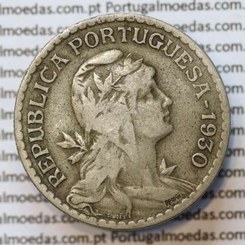 MOEDA DE UM ESCUDO (1$00) ALPACA 1930 MBC