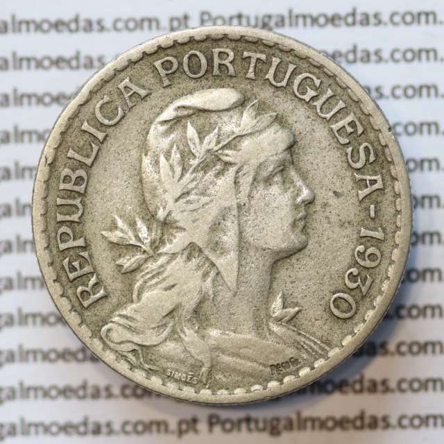 MOEDA DE UM ESCUDO (1$00) ALPACA 1930 MBC