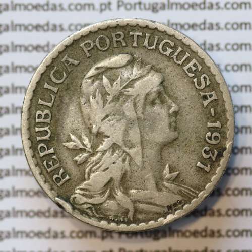 MOEDA DE UM ESCUDO (1$00) ALPACA 1931 MBC