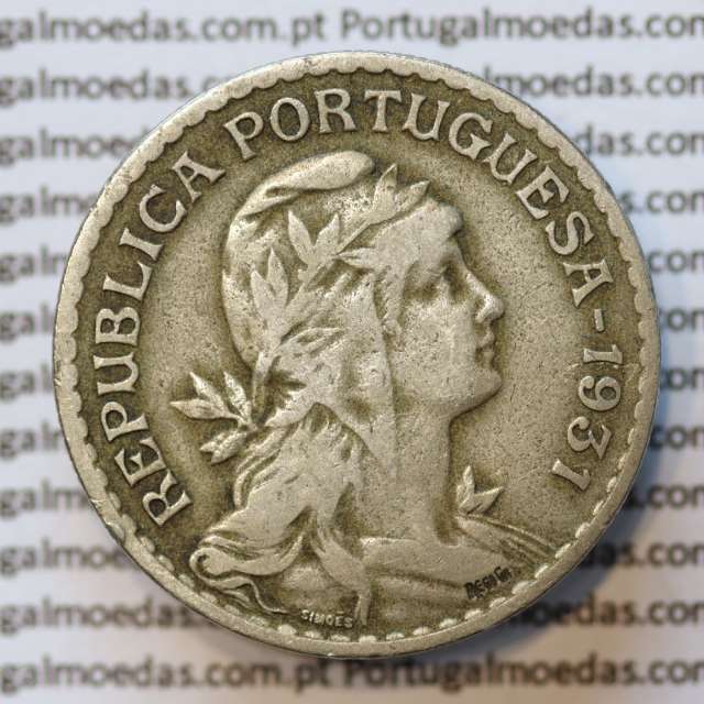 MOEDA DE UM ESCUDO (1$00) ALPACA 1931 MBC
