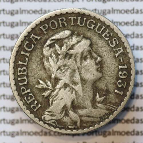 MOEDA DE UM ESCUDO (1$00) ALPACA 1931 MBC