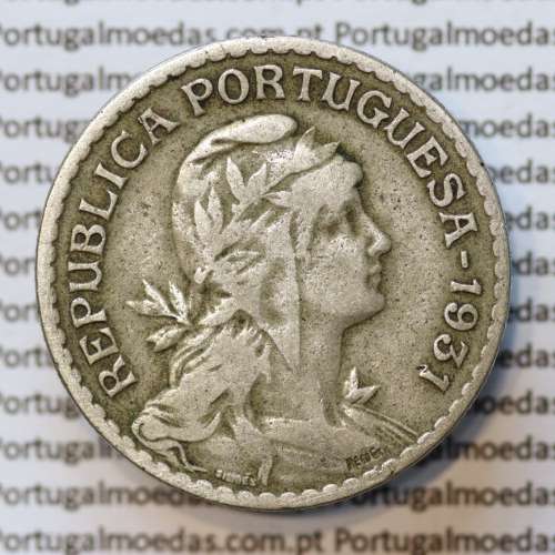 MOEDA DE UM ESCUDO (1$00) ALPACA 1931 MBC