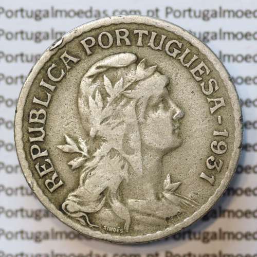 MOEDA DE UM ESCUDO (1$00) ALPACA 1931 MBC