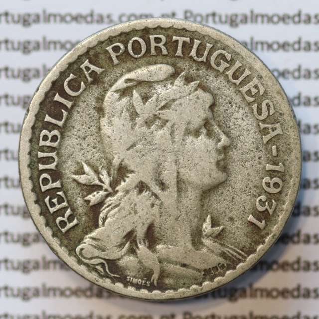 MOEDA DE UM ESCUDO (1$00) ALPACA 1931 MBC