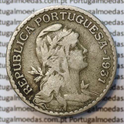 MOEDA DE UM ESCUDO (1$00) ALPACA 1931 MBC
