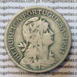 MOEDA DE UM ESCUDO (1$00) ALPACA 1931 BC+