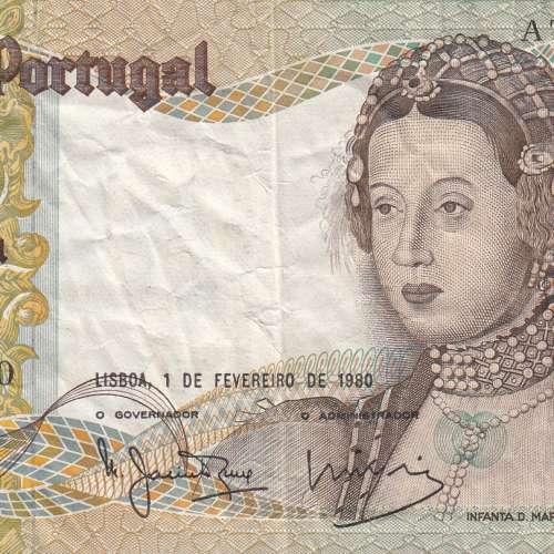 Nota de 50 Escudos 1980 Infanta D.Maria, 50$00 01/02/1980 Chapa: 9 - Banco de Portugal (Circulada)