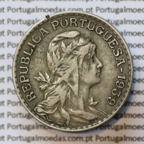 MOEDA DE UM ESCUDO (1$00) ALPACA 1939 MBC