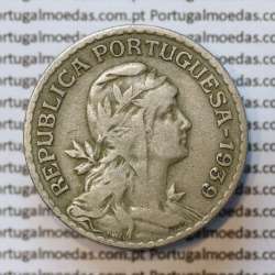 MOEDA DE UM ESCUDO (1$00) ALPACA 1939 MBC MOEDA DE UM ESCUDO (1$00) ALPACA 1939 MBC