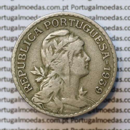 MOEDA DE UM ESCUDO (1$00) ALPACA 1939 MBC