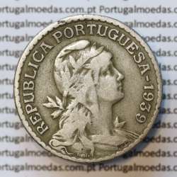 MOEDA DE UM ESCUDO (1$00) ALPACA 1939 MBC