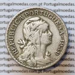 MOEDA DE UM ESCUDO (1$00) ALPACA 1939 MBC