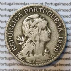MOEDA DE UM ESCUDO (1$00) ALPACA 1939 BC+