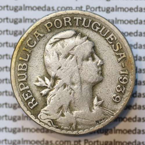 MOEDA DE UM ESCUDO (1$00) ALPACA 1939 BC+