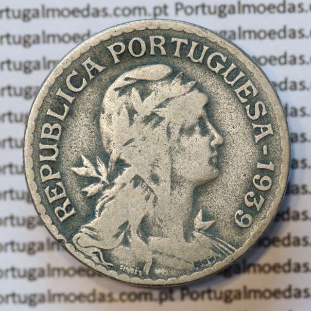 MOEDA DE UM ESCUDO (1$00) ALPACA 1939 BC+