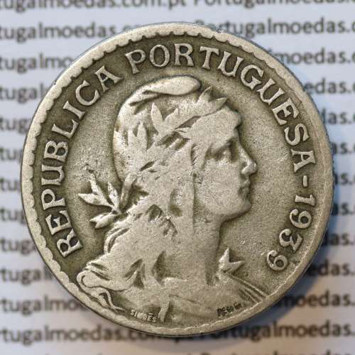 MOEDA DE UM ESCUDO (1$00) ALPACA 1939 BC+