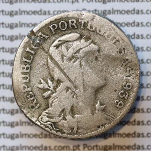 MOEDA DE UM ESCUDO (1$00) ALPACA 1939 BC- / REG