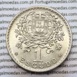 Portugal, coin of 1 Escudo 1940 Alpaca of the Portuguese Republic, (UNC), World Coins Portugal KM 578