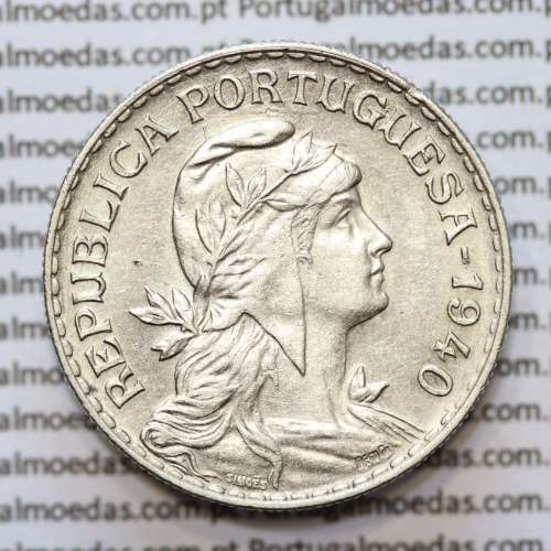 MOEDA DE UM ESCUDO (1$00) ALPACA 1940 BELA / SOBERBA