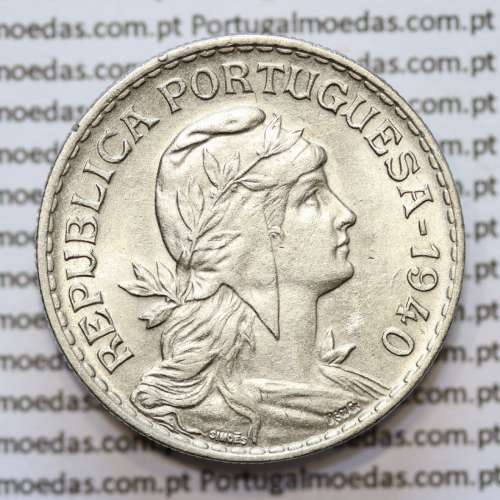 MOEDA DE UM ESCUDO (1$00) ALPACA 1940 BELA