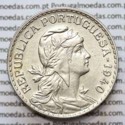 MOEDA DE UM ESCUDO (1$00) ALPACA 1940 BELA