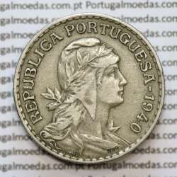 MOEDA DE UM ESCUDO (1$00) ALPACA 1940 MBC +