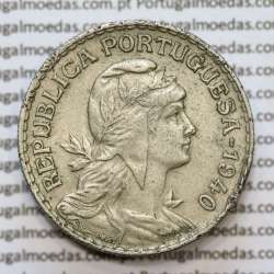 MOEDA DE UM ESCUDO (1$00) ALPACA 1940 MBC +