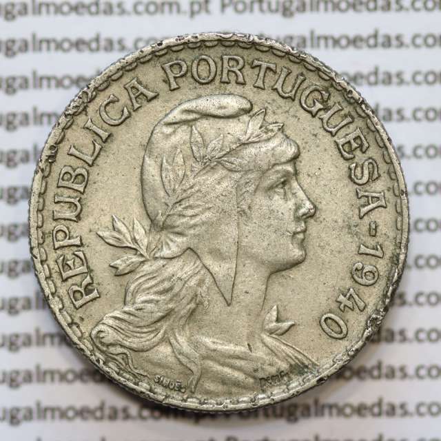 MOEDA DE UM ESCUDO (1$00) ALPACA 1940 MBC +
