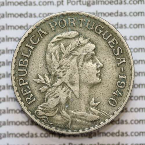 MOEDA DE UM ESCUDO (1$00) ALPACA 1940 MBC +