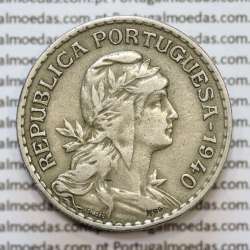 MOEDA DE UM ESCUDO (1$00) ALPACA 1940 MBC + MOEDA DE UM ESCUDO (1$00) ALPACA 1940 MBC +