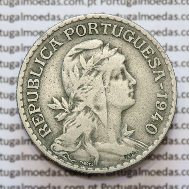 MOEDA DE UM ESCUDO (1$00) ALPACA 1940 MBC