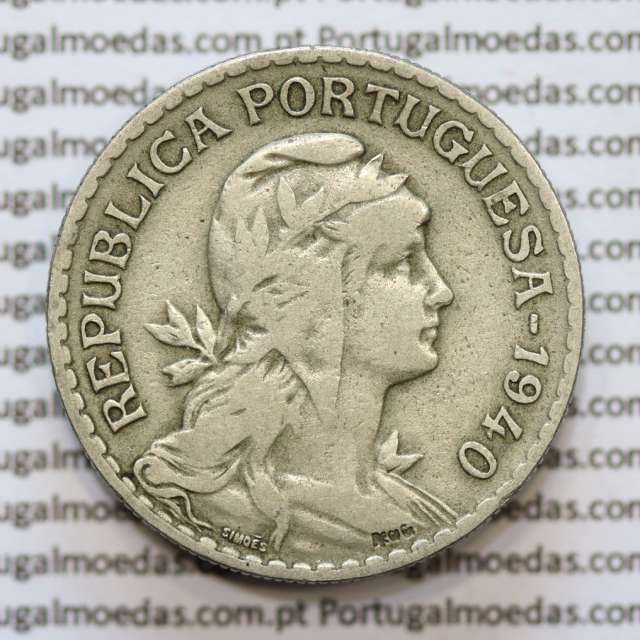 MOEDA DE UM ESCUDO (1$00) ALPACA 1940 MBC