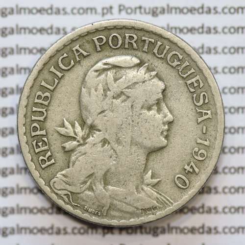MOEDA DE UM ESCUDO (1$00) ALPACA 1940 BC
