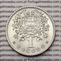 1 Escudo 1944 Alpaca, 1$00 1944 alpaca Republica Portuguesa, (Bela) World Coins Portugal  KM 578