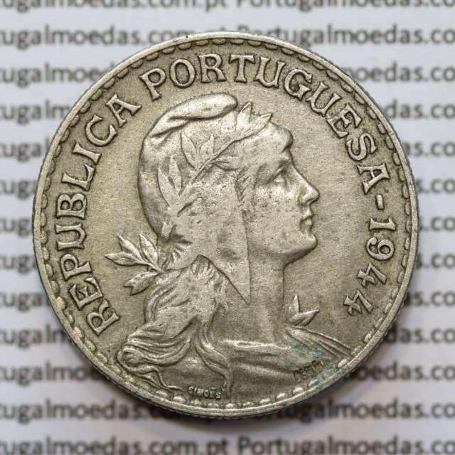 MOEDA DE UM ESCUDO (1$00) ALPACA 1944 MBC
