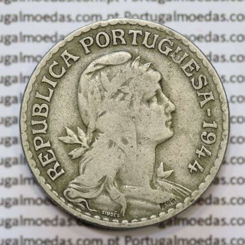 MOEDA DE UM ESCUDO (1$00) ALPACA 1944 BC+