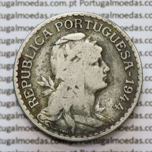 MOEDA DE UM ESCUDO (1$00) ALPACA 1944 BC+
