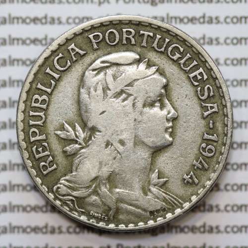 MOEDA DE UM ESCUDO (1$00) ALPACA 1944 BC+