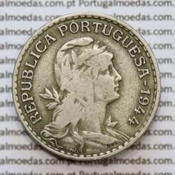 MOEDA DE UM ESCUDO (1$00) ALPACA 1944 BC+