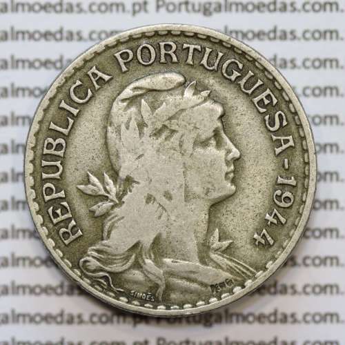 MOEDA DE UM ESCUDO (1$00) ALPACA 1944 BC+
