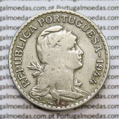MOEDA DE UM ESCUDO (1$00) ALPACA 1944 BC+