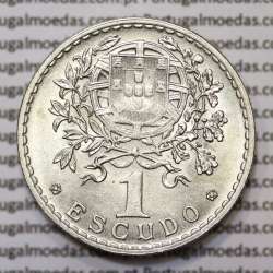 Portugal, coin of 1 Escudo 1945 Alpaca of the Portuguese Republic, (UNC), World Coins Portugal KM 578