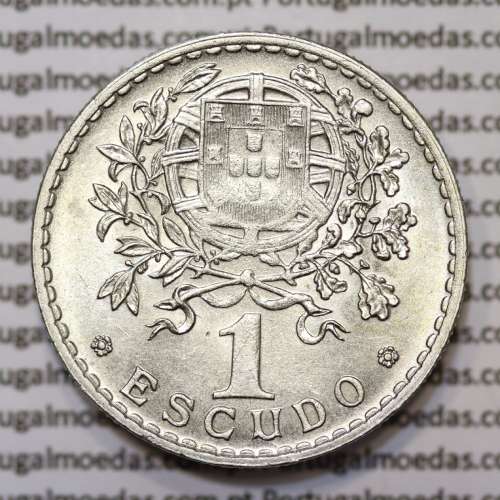 1 Escudo 1945 Alpaca, 1$00 1945 alpaca Republica Portuguesa, (Bela), World Coins Portugal KM 578