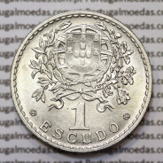 1 Escudo 1945 Alpaca, 1$00 1945 alpaca Republica Portuguesa, (Bela), World Coins Portugal KM 578