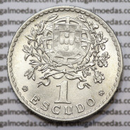 Portugal, coin of 1 Escudo 1945 Alpaca of the Portuguese Republic, (UNC), World Coins Portugal KM 578