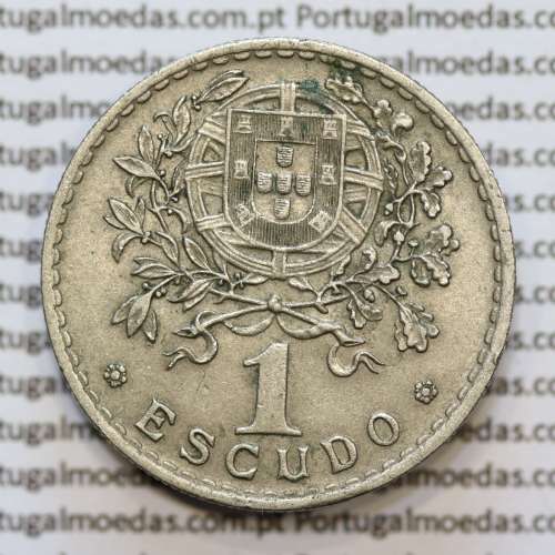 MOEDA DE UM ESCUDO (1$00) ALPACA 1945 MBC+/BELA-
