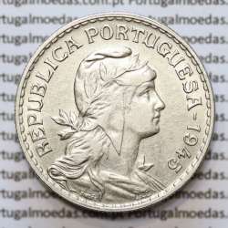 MOEDA DE UM ESCUDO (1$00) ALPACA 1945 MBC+/BELA-